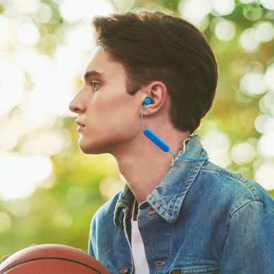 Sony WI-C300 Wireless In-Ear Headphones, Blue (WIC300/L) image 6