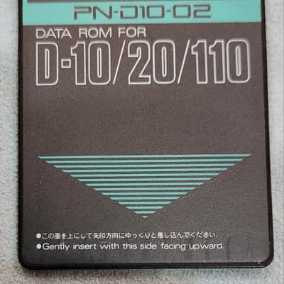 Roland PN-D10-02 Sound Library Card for D10/20/110 Synths 1990s Japan