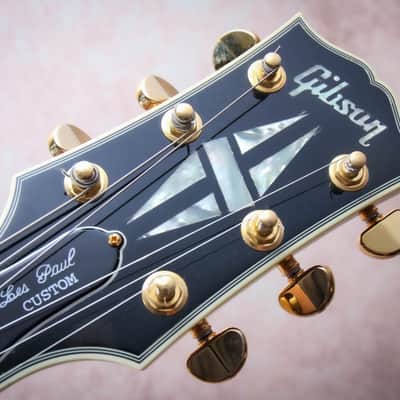 GIBSON USA Custom Shop Les Paul Custom 3A Quilt Top "Trans Amber + Ebony" (2017) image 12