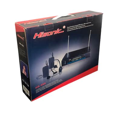 HiSonic Dual Channel Professional VHF Wireless Microphone System Receiver with Bodypacks 2000s Y2K image 2