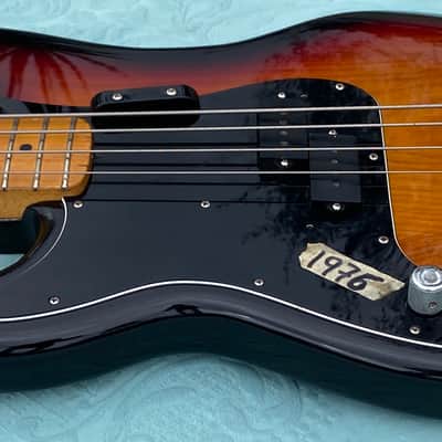 Fender Precision Bass LEFTY 1976 - Sunburst imagen 7