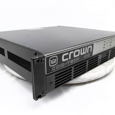 Crown Com-Tech 410 2-Channel Commercial Power Amplifier 1990s - Silver and Black image 1