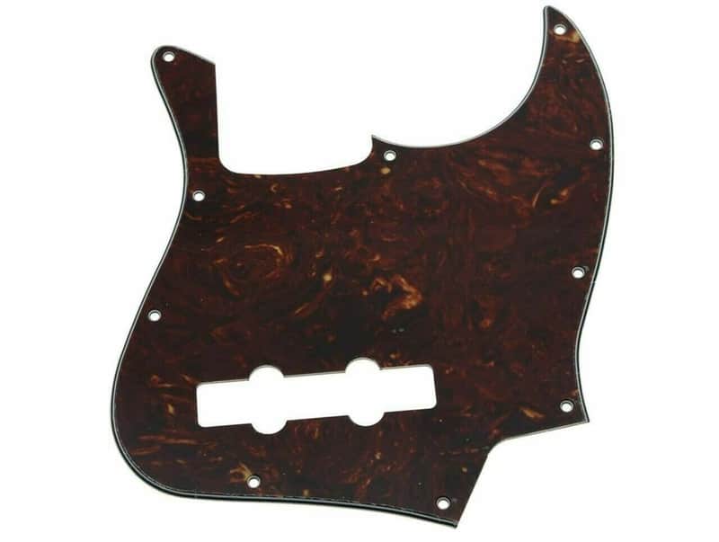 *NEW Dark Brown Tortoise PICKGUARD for Fender Jazz Bass 3 Ply Standard 10 Hole image 1