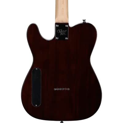 Michael Kelly 58 Thinline Electric Guitar, Natural, Spalted Maple Top image 7