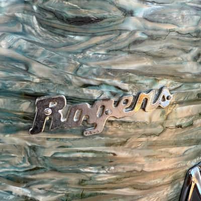 Vintage Rogers Fullerton 10x14" Mounted Tom in Blue Strata w/ TrueHoops (Rm4) image 3