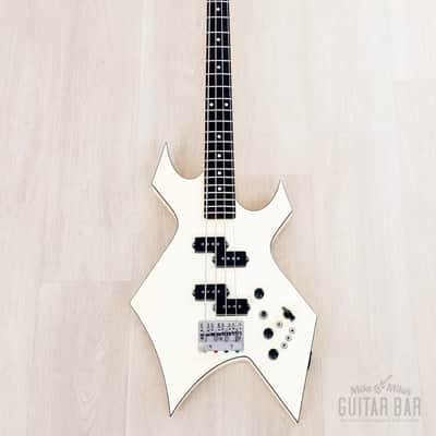 1985 B.C. Rich Warlock Bass NJ Series White Nikki Sixx w/ Active Preamp, Japan image 2