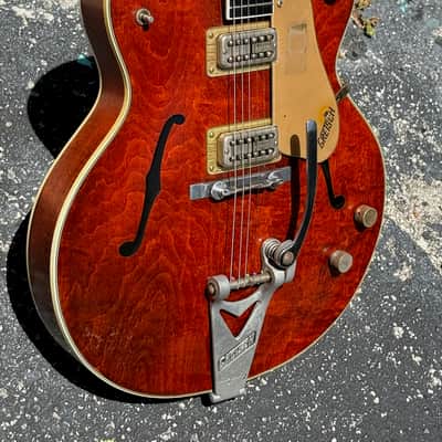 Gretsch 6122 Country Gent 1960 - very early production beautiful Flamey Maple & the coolest factory F-Hole Inserts. image 4