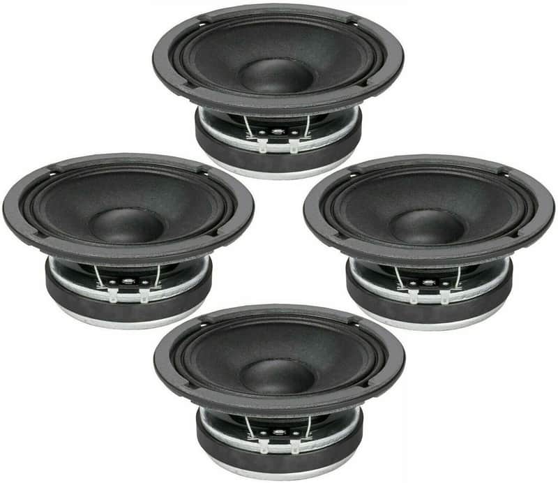 4x Faital Pro 8FE200 8" Midrange / Midbass 260 Watts Car Audio Speaker 8-Ohms 95dB Woofer image 1