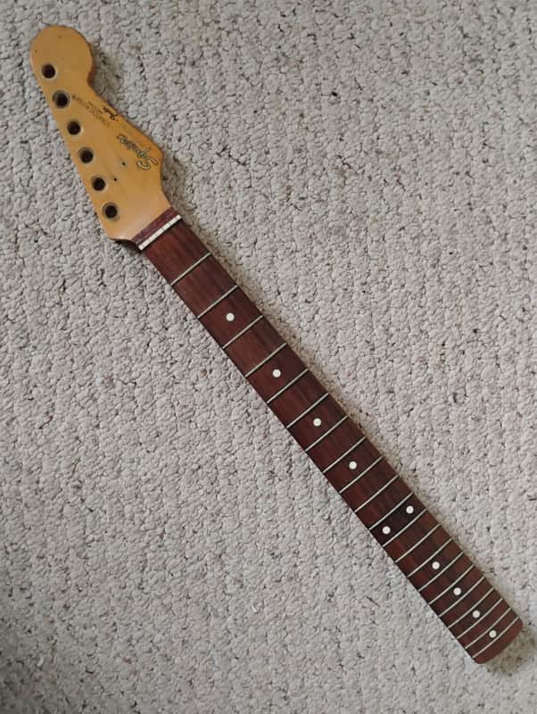 1987 Squier Stratocaster Vintage Japan Neck Original, FujiGen, E7 serial, part for luthier project restoration Nice 1980s 80s image 1