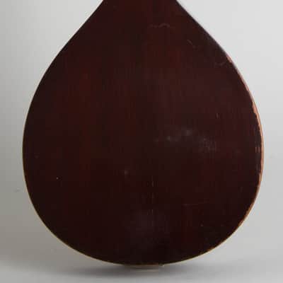 Vega  Style 201 Flat Back, Bent Top Mandolin (1916), ser. #34381, black tolex hard shell case. image 4