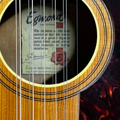 Egmond 12 String Dreadnought Acoustic Guitar 1960s image 13