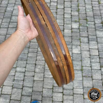 Ludwig 1-Ply Solid Maple Bassdrum Hoops 24" Walnut Cortex image 16
