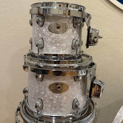 Premier Artist Series 5-Piece 8/10/12/14/22 Birch Drum Kit Set in White Marine Pearl (Rm4) image 2