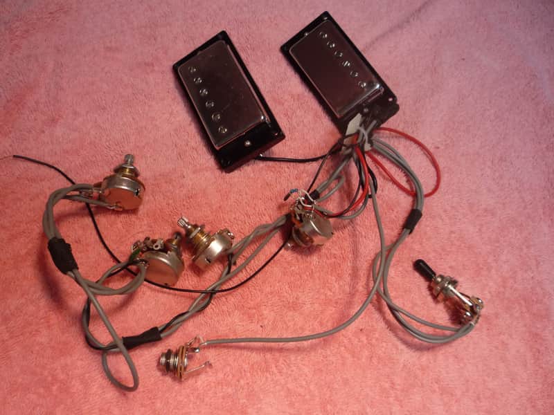 Hagstrom HJ50 Humbucker Pickups + Complete Wiring Harness Hollowbody image 1
