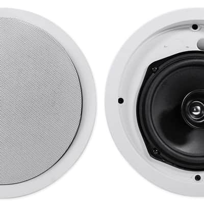 (2) Control 26C 6.5" 150 Watt In-Ceiling White Home Theater Speakers 16-ohm image 1