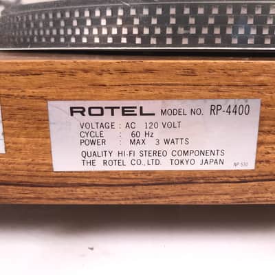 ROTEL RP-4400 Turntable Record Player w/ Original Box image 16