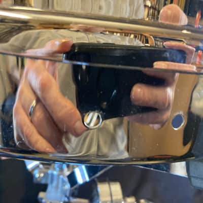 Terry Bozzio's DW - 2.5x12" Piccolo Tom, Autographed "D" 1990s - Chrome image 8