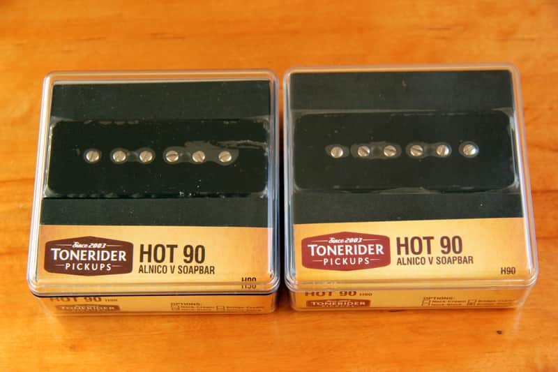 TONERIDER H90 HOT P90 Soapbar SET Alnico V Black Scatterwound 7.9+8.4 k ROCK HARD BLUES 2025 image 1