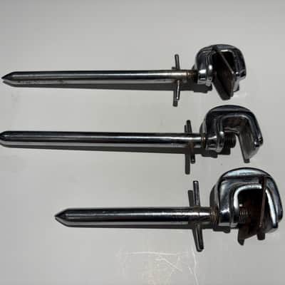 Rare McIntosh Clip on bass drum spurs x 3 1920’s-1930’s - Chrome image 2