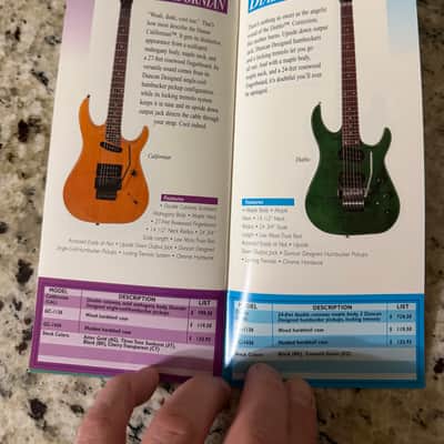 Hamer Price List 1998 standard studio artist eclipse phantom custom Mirage special cruise Bass  Californian Diablo Daytona Duo Tone chaparral 12 string image 14