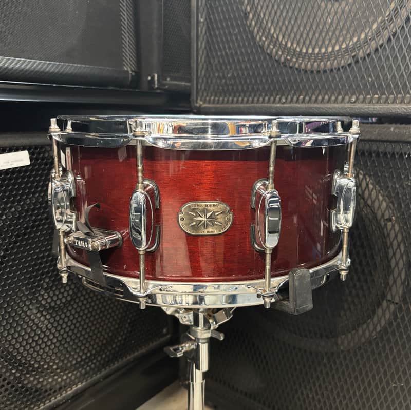 Tama Artwood Birch Shell 14” X 6.5” Snare Drum - Cherry Red Lacquer Finish image 1