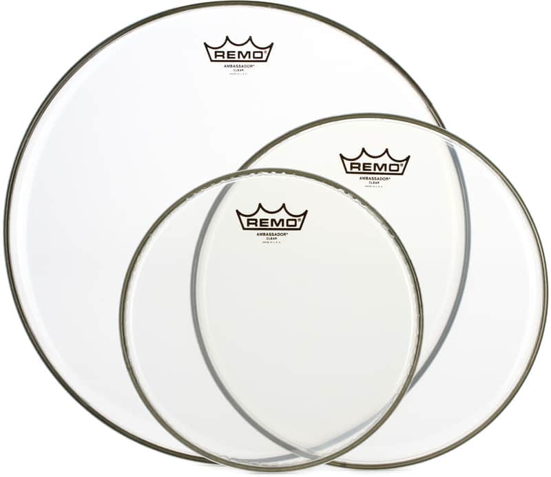 Remo Ambassador Clear 3-piece Tom Pack - 10/12/16 inch image 1