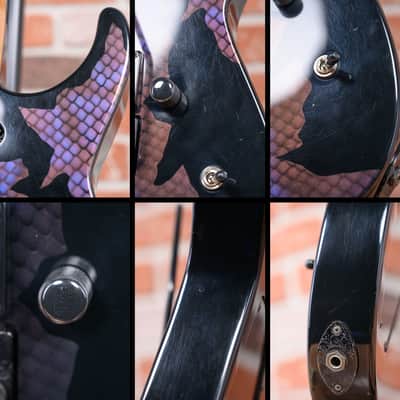 ESP M-II Deluxe Blue Snakeskin 1992 w/Hard Shell Case image 13