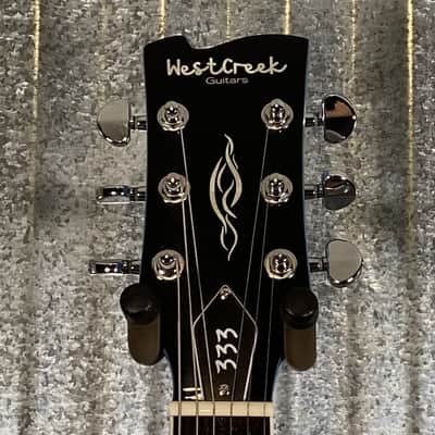Westcreek Guitars 333 Semi Hollow Body Double Cutaway Blue #0027 Used image 3