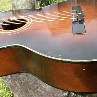 1961 Yamaha Nippon Gakki Dynamic Guitar No.10A Red Label  Dark Brown Bild 14