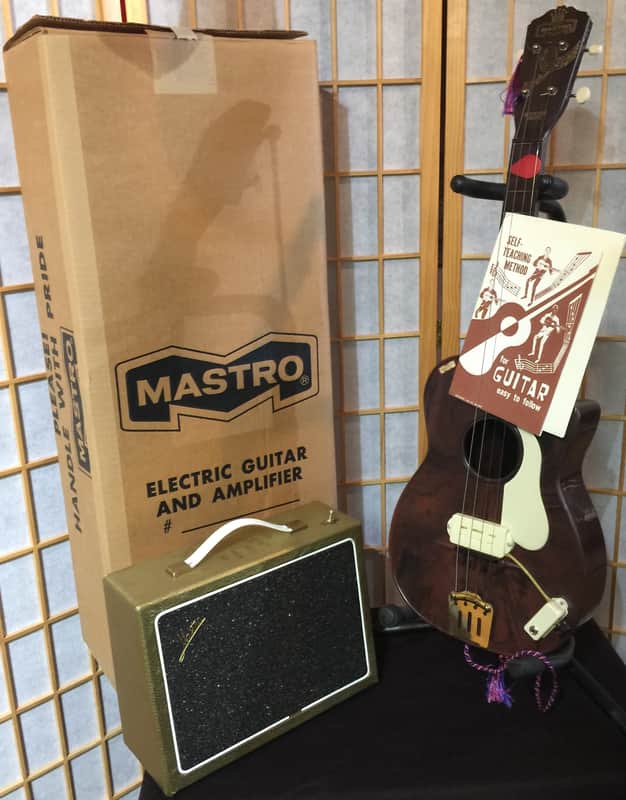VINTAGE RARE NEW MASTRO BY MACCAFERRI ACOUSTIC ELECTRIC PLASTIC GUITAR image 1