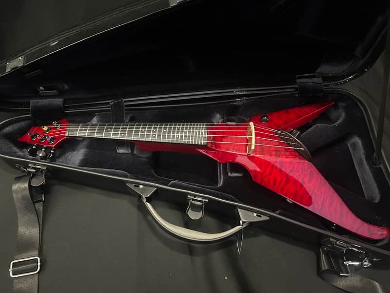 Wood 5 String Fretted Custom Viper - Custom Deep Red Pattern Finish image 1