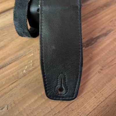 Unbranded Guitar Strap 2.5" Leather Ends Flag Graphics Great Condition image 3