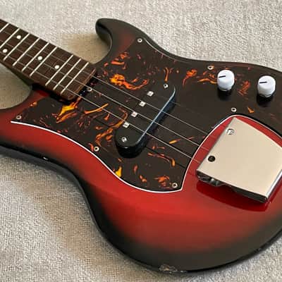 Vintage 1960’s Tombo Ukulet Electric Ukelele w Amp-In-Case Redburst MIJ Japan Rare Norma Teisco image 15