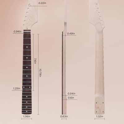 DIY ST Style Electric Guitar Kits with Roasted Pine Body and Maple Neck - Laurel Wood Fingerboard, Strap and All Components Included image 2
