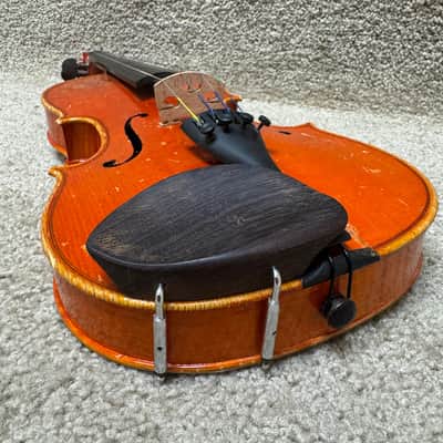 Unlabeled 3/4 Violin Flame Maple w/ Case & Bow A image 5