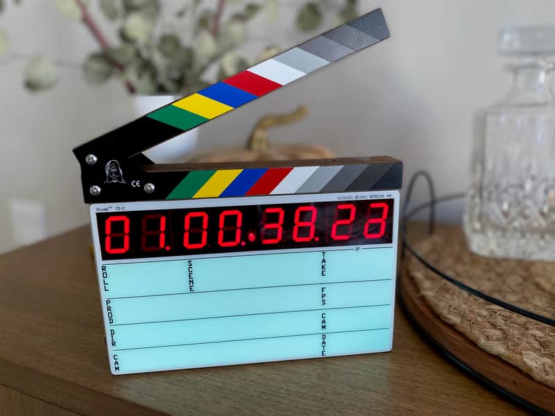 Denecke Dcode TS-C Compact Lightweight Timecode Slate with Backlight and Color Clapper Sticks 2021 image 1