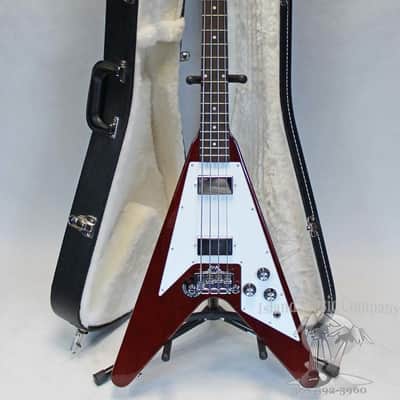 Gibson Flying V 4 String Bass Guitar Cherry Finish with Hardshell Case image 2