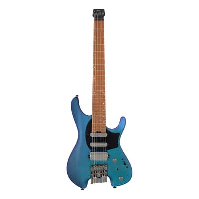 Ibanez Q547 7-string Headless HSS Guitar - Blue Chameleon Metallic Matte image 2