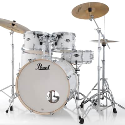 Pearl Export 5-Piece Drum Set - 22" Bass Drum PURE WHITE image 5