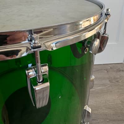 Ludwig Early 70s Vistalite Floor Tom 16x18 (18 Diameter) Green Rare image 10