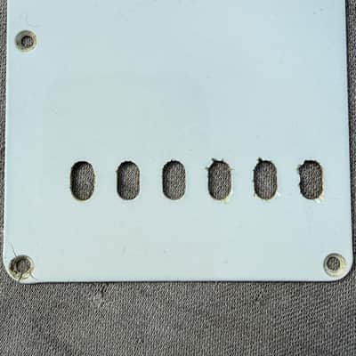 FENDER STRATOCASTER CAVITY COVER 1970s - WHITE ORIGINAL *CLEAN* image 4