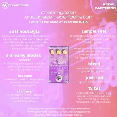 Maneco Labs Dreamgazer Shoegaze Reverberator Pedal Partners Signature Reverb, Mint w/ Box image 6