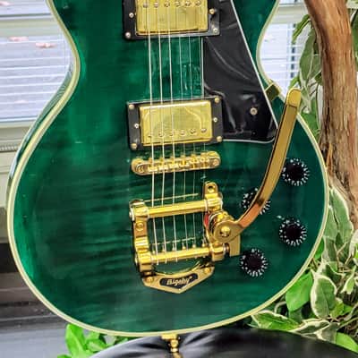 Gibson Les Paul Custom in Translucent Green w/ Bigsby, Gold Hardware & Original Case image 1