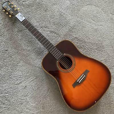 Tobacco Burst 41 Inch Acoustic Guitar, Spruce Top Body, Mahogany Neck image 2