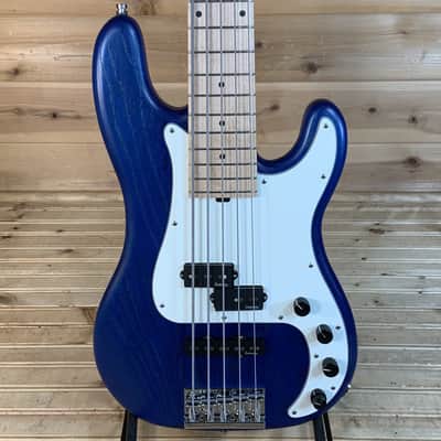 Sadowsky MetroLine SML21HP5 02 ASH FR Hybrid P/J Electric Bass - Ocean Blue Transparent Satin image 1