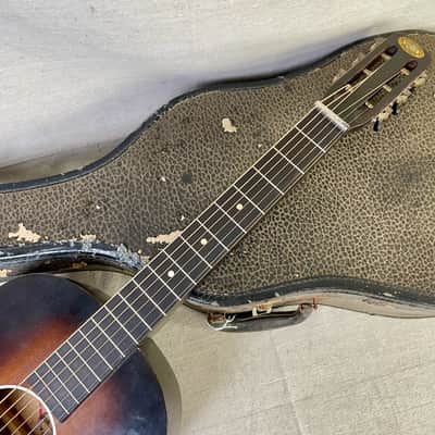 Oahu Hawaiian Guitar 1940s Sunburst Lap Steel Slide Acoustic Square Neck w/ Original Case image 13