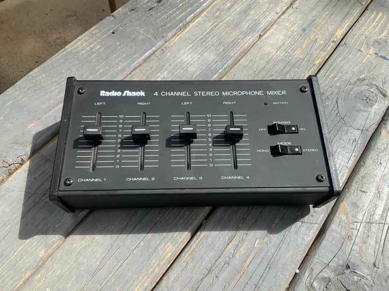 Radio Shack 4 Channel Stereo Microphone Mixer 32-1105A Vintage Power Electronics image 1