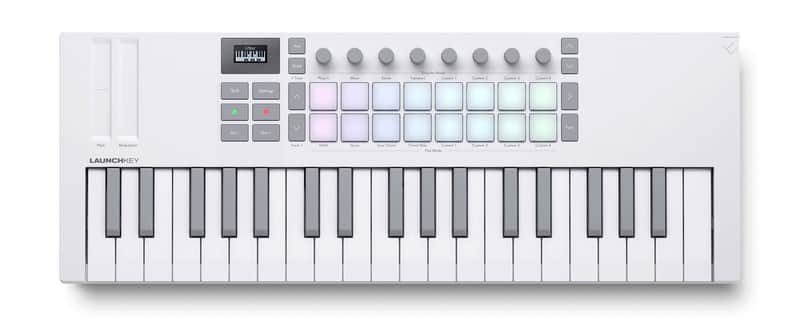 Novation Launchkey Mini 37 MK4 White 37-key MIDI Ableton Keyboard Controller image 1