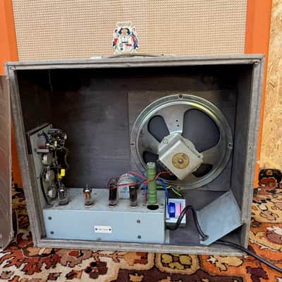Immagine Vintage 1950s RSA / Selmer TV10 'Deck Chair Fabric' 1x10 Valve Amplifier Combo - 13