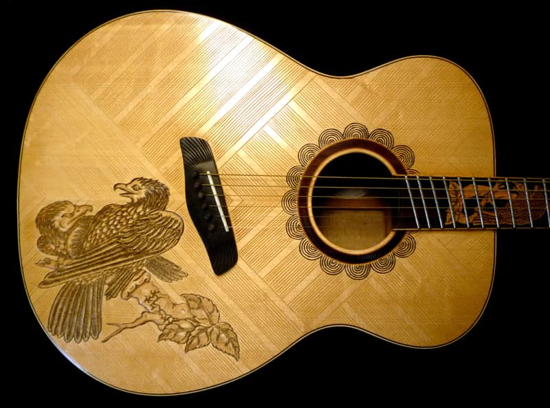 Blueberry Handmade Fanned Fret (Multi-Scale) Acoustic Guitar Jumbo Size Built to Order image 1